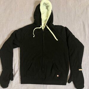 Black Feejays Fleece Lined Hoodie - Size M - Like New